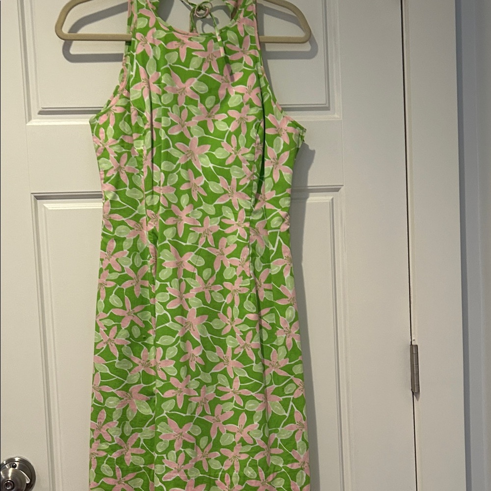 Lilly Pulitzer Green and Pink Floral Dress